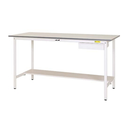 Work Table 150 Series With Fixed Cabinet, H950 mm, With Half-Sided Shelf Board, SUPH Series