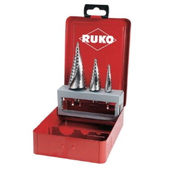 Spiral Step Drill Set of 3 Cobalt High-Speed Steel 