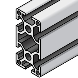 Aluminum Frame 6 Series Rectangular 30 × 60 mm 4 Side Slots - A6N01SS-T5 Aluminum
