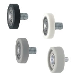 Silicon Rubber / Urethane Molded Bearings - Threaded Flat