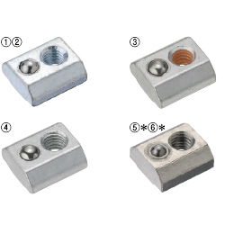Pre-Assembly Insertion Spring Nuts for Aluminum Frames with Temporary Holding Function - For 6 Series (Slot Width 8mm)